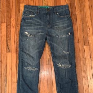 Distressed jeans